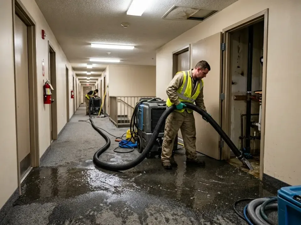 multi-unit-apartment-hallway-f-005 — frequently asked questions, Emergency Burst Pipe Water Extraction & Removal in Russell…